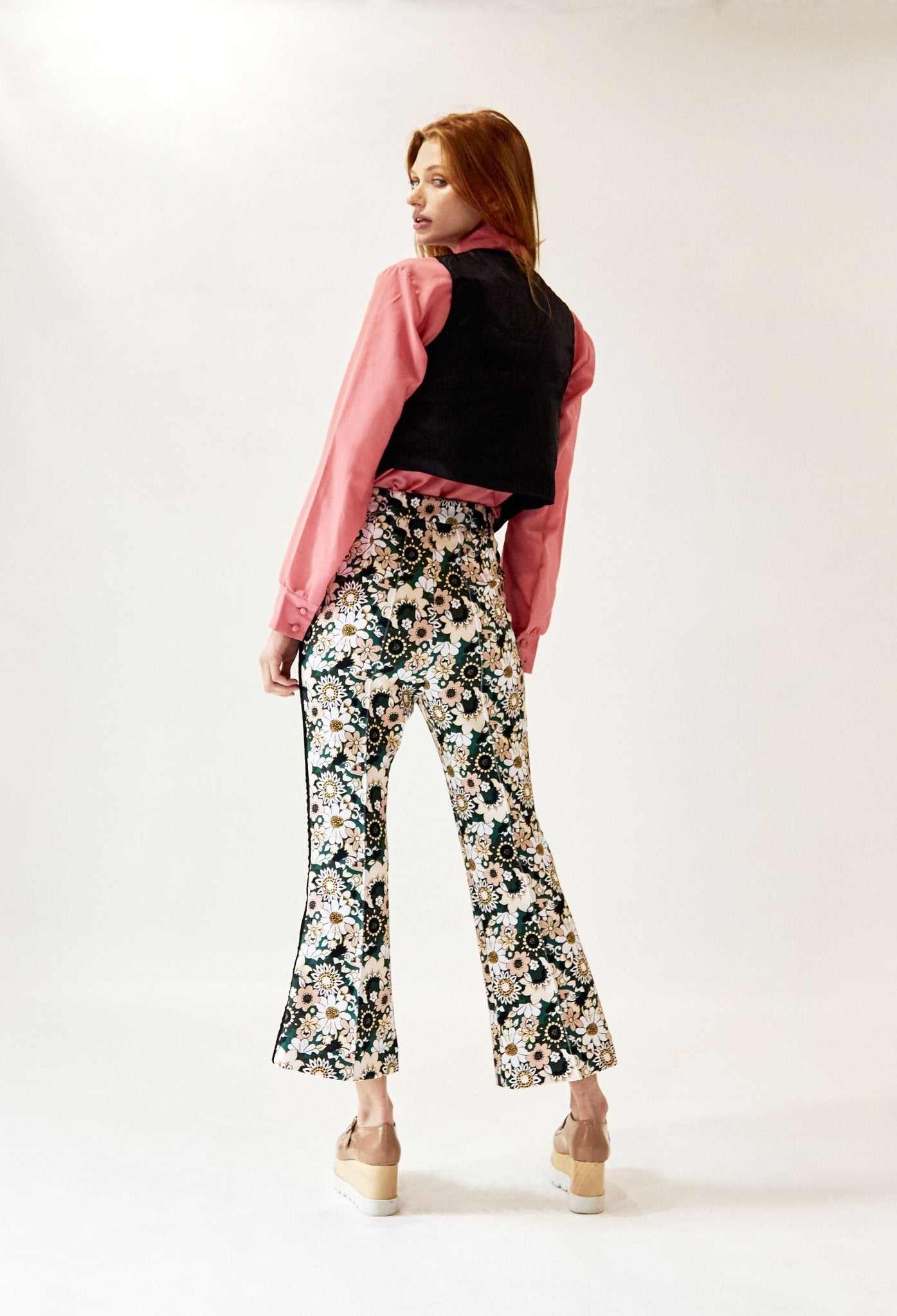 Pintuck Retro Flair Pant - AMRADIO