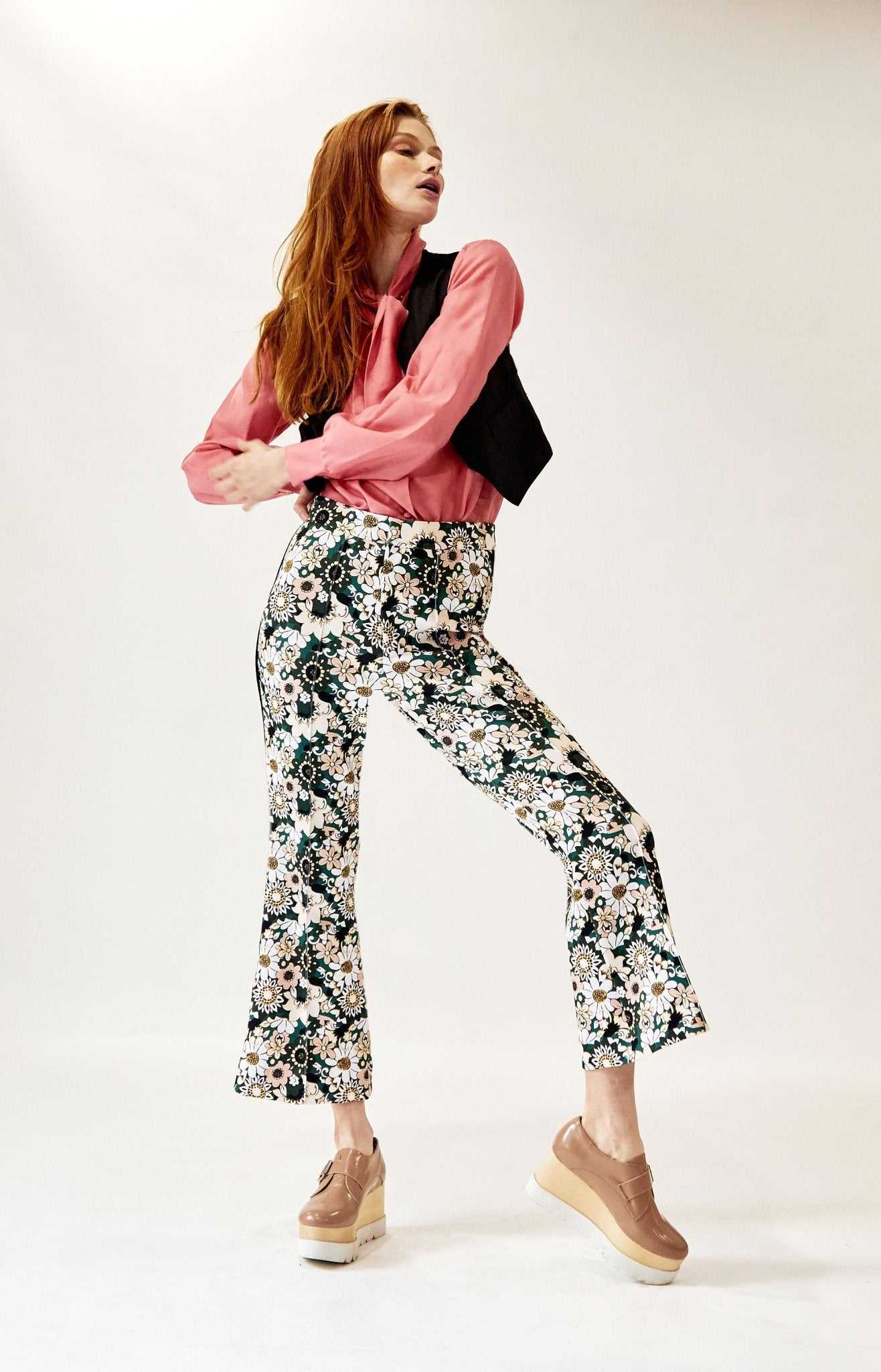 Pintuck Retro Flair Pant - AMRADIO