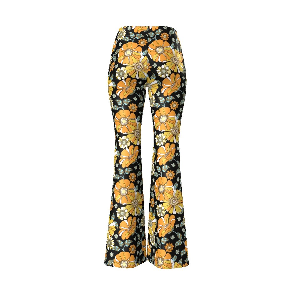 Retro floral high waisted leggings - AMRADIO