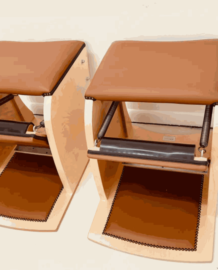 Advanced Progressions Wunda Chair workshop led by Chaz Knight demonstrating advanced Pilates exercises